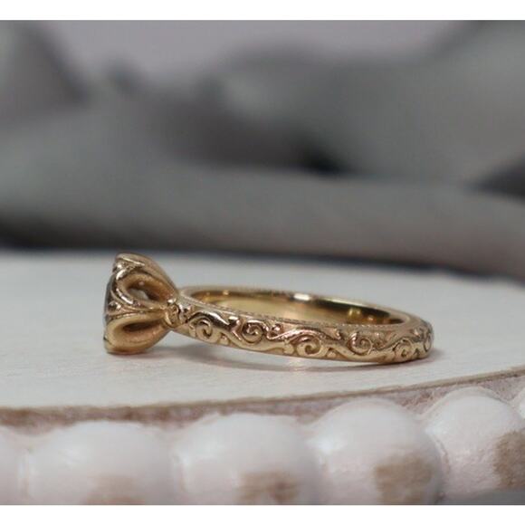 James Avery Gold Ring with Clear Stone - Picture 3 of 6